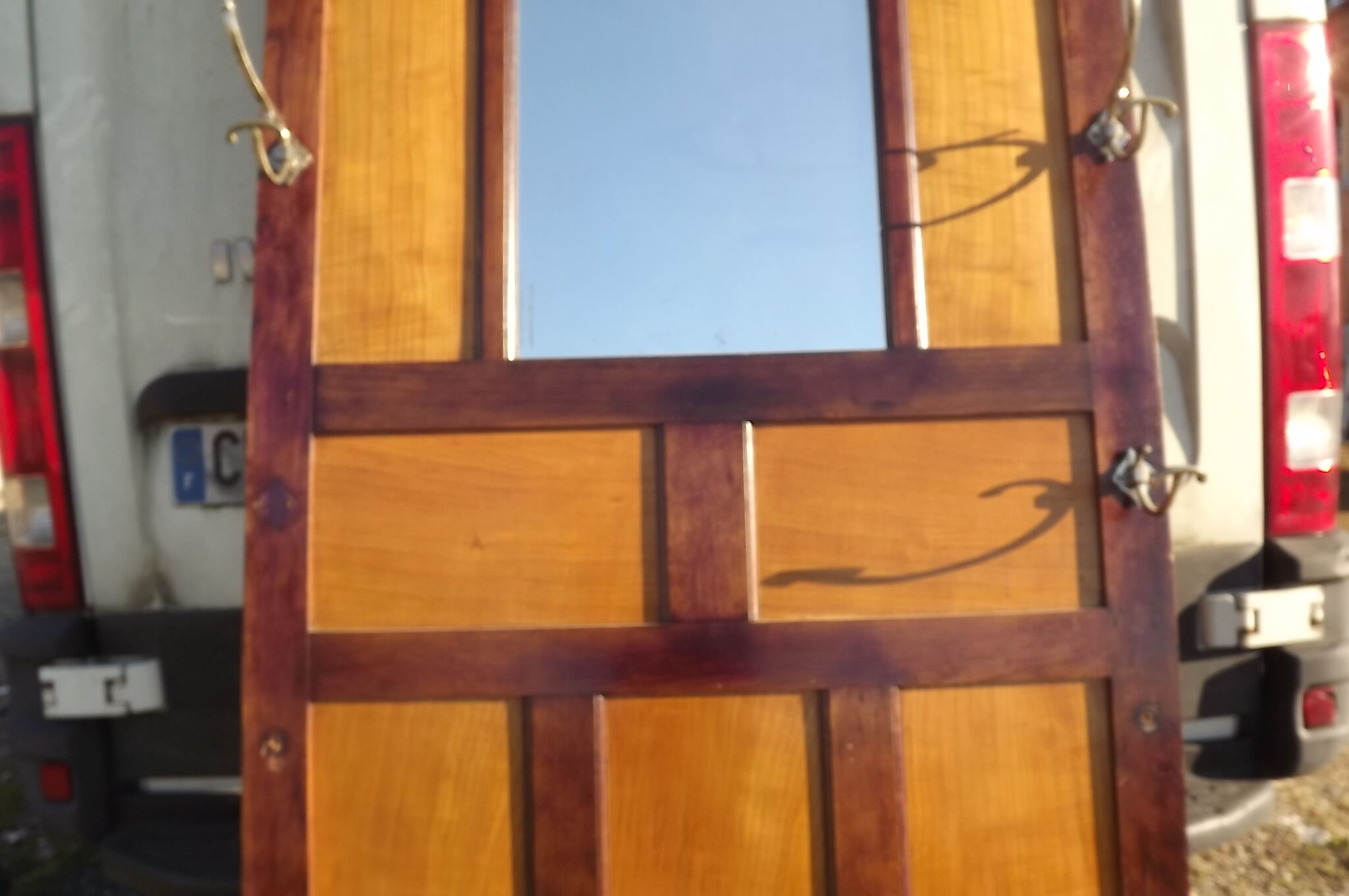 Porte Manteaux Année 30 chène et Chrome