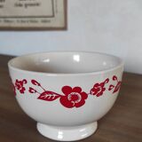 Vintage bowl with red flowers