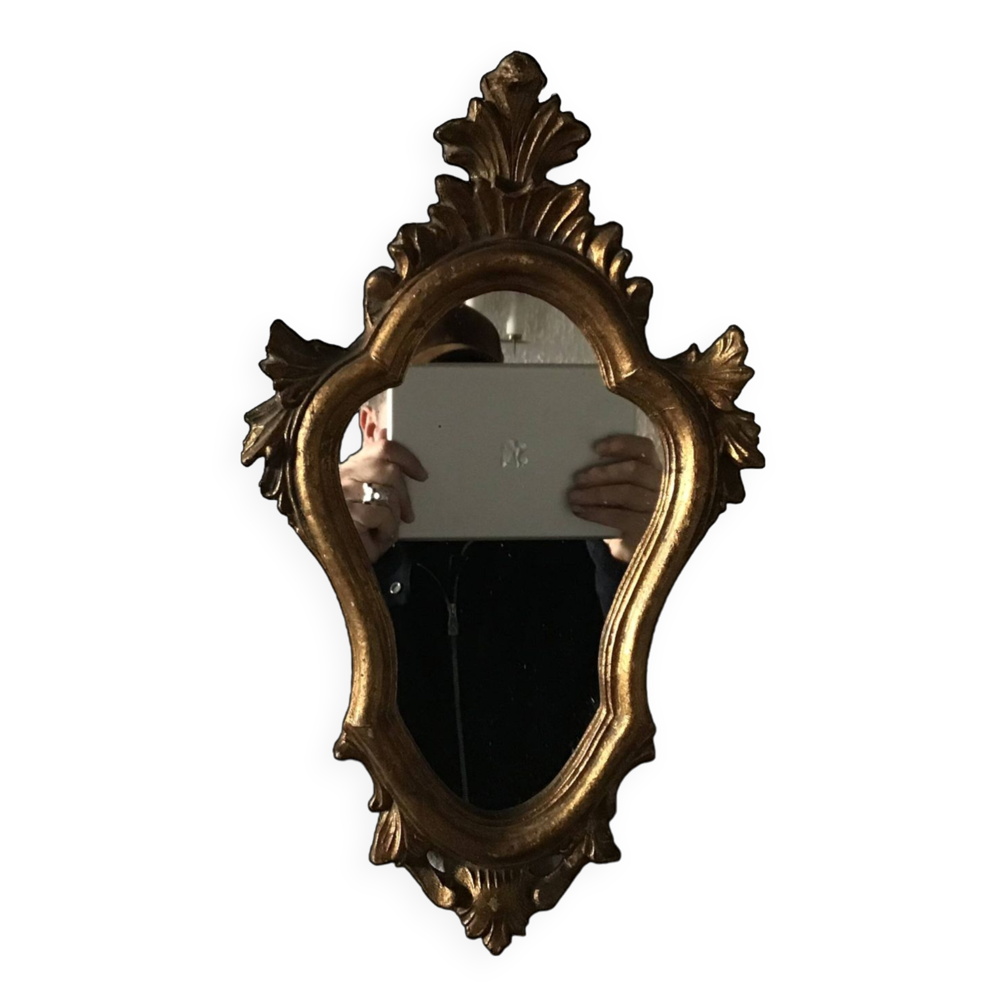 Old golden mirror