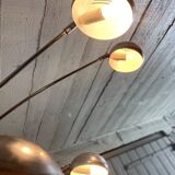 Space Age 5-arm floor lamp in chrome and marble, 1970-80