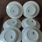 Set of 6 deep plates Digoin Sarreguemines