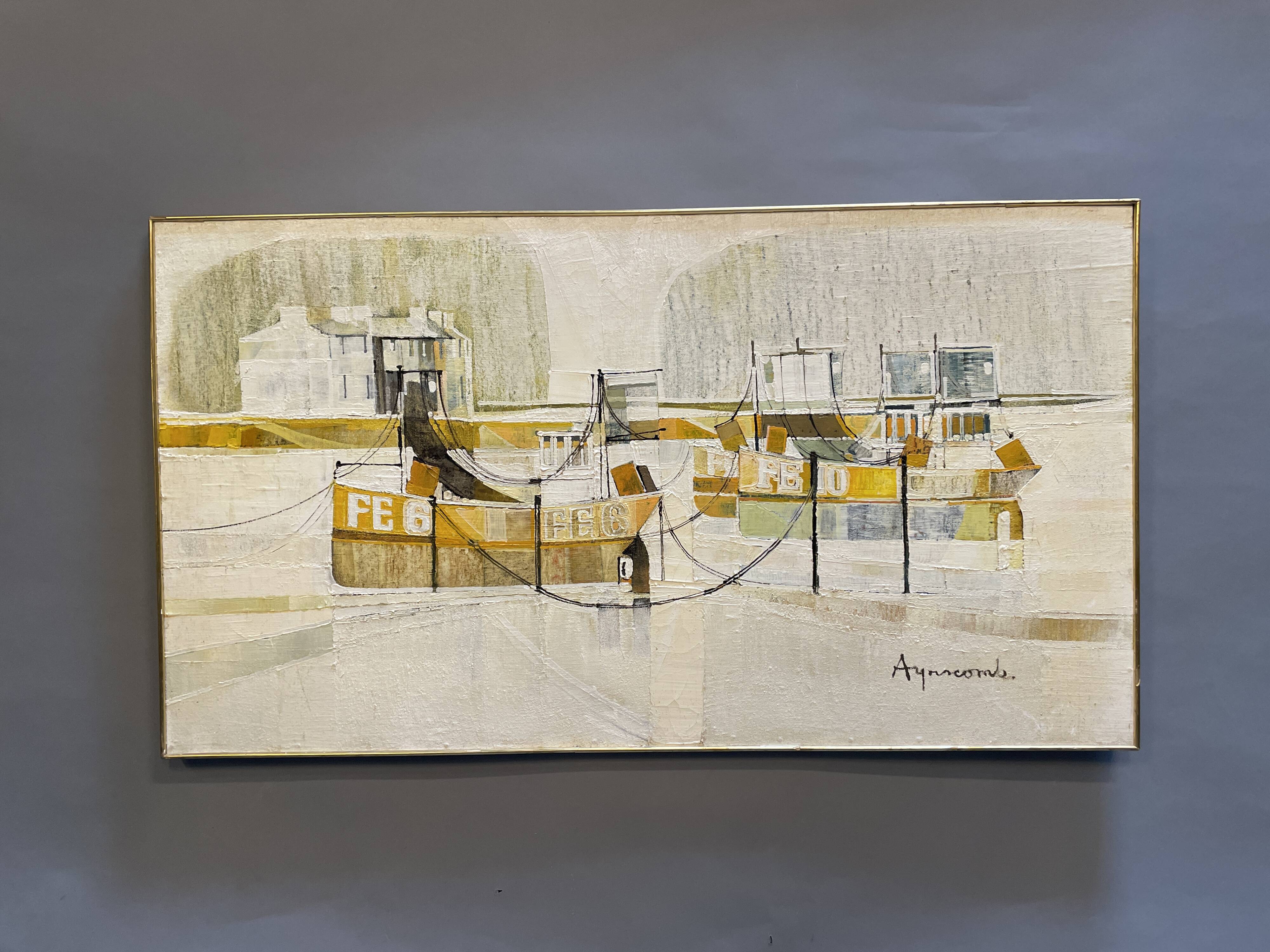 Oil On Board "Folkestone Harbour", Signed , Retailed Liberty & Co