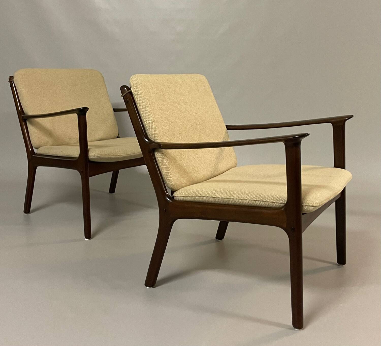 2x Easy Chair Ole Wanscher model PJ112 Mahagoni Denmark 1940s