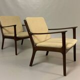 2x Easy Chair Ole Wanscher model PJ112 Mahagoni Denmark 1940s