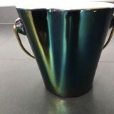 Verceram iridescent ceramic ice bucket, with golden spoon