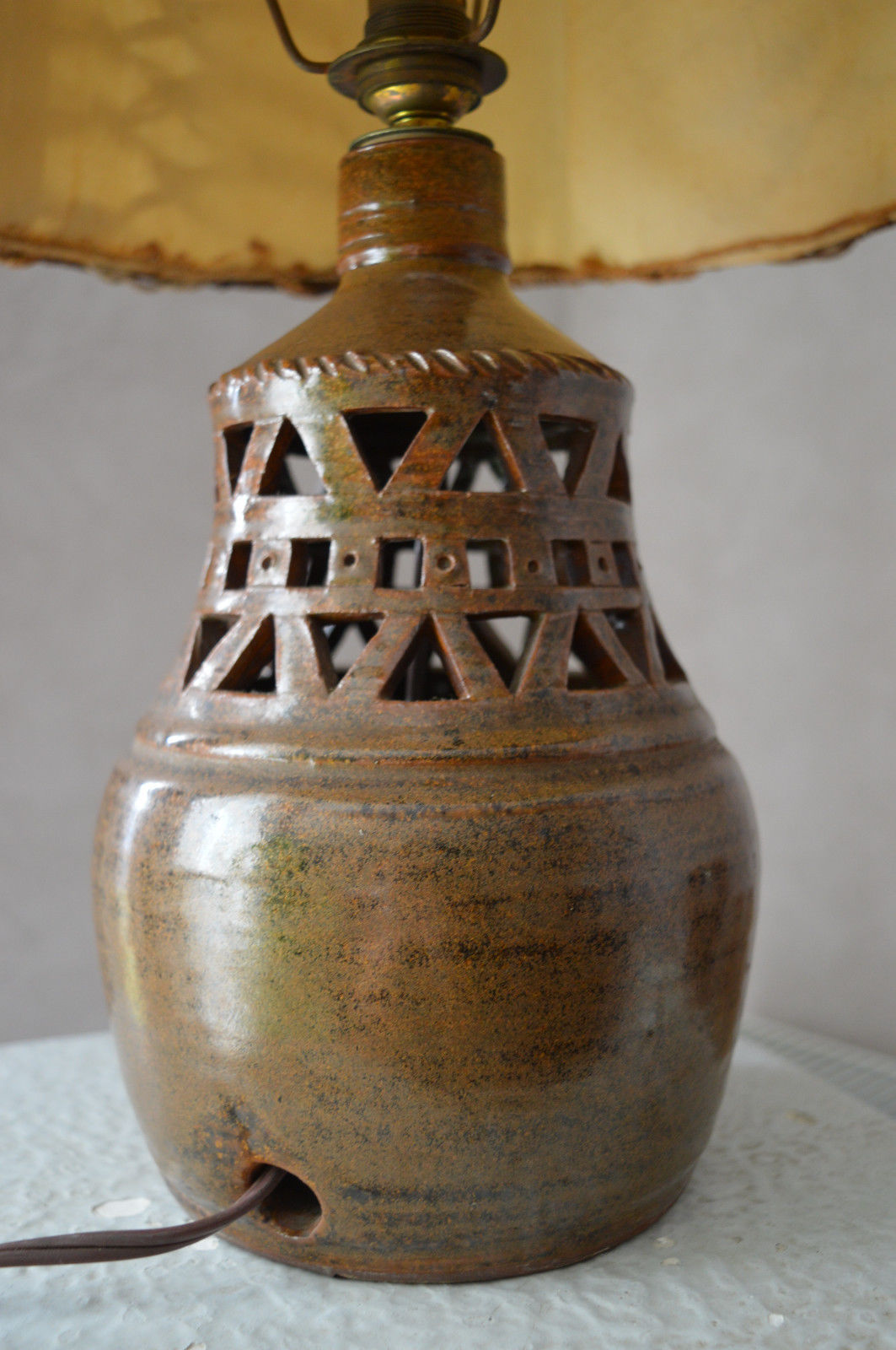 Lamp signed Thierry and Chantal Robert Charter on the Loir