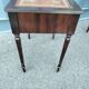 Pair of bedside tables side tables old leather top style louis xvi