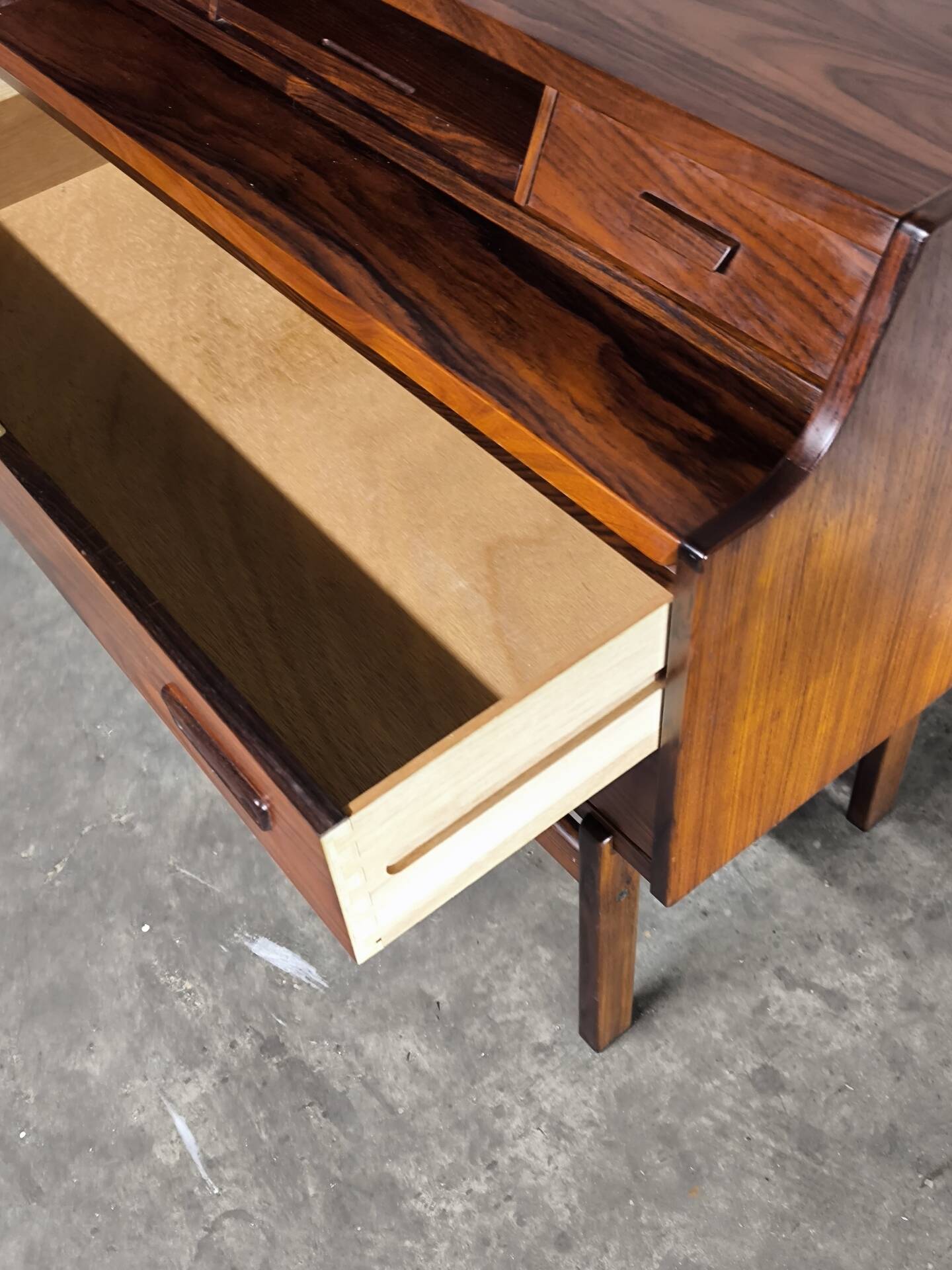Vintage Scandinavian secretary Arne Wahl Iversen 1960 rosewood