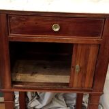 Bedside with wheels in walnut period Louis Philippe