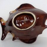 French studio ceramic bowl with fish from Vallauris, 1970s