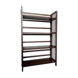 Dark wood folding bookcase 4 shelves
