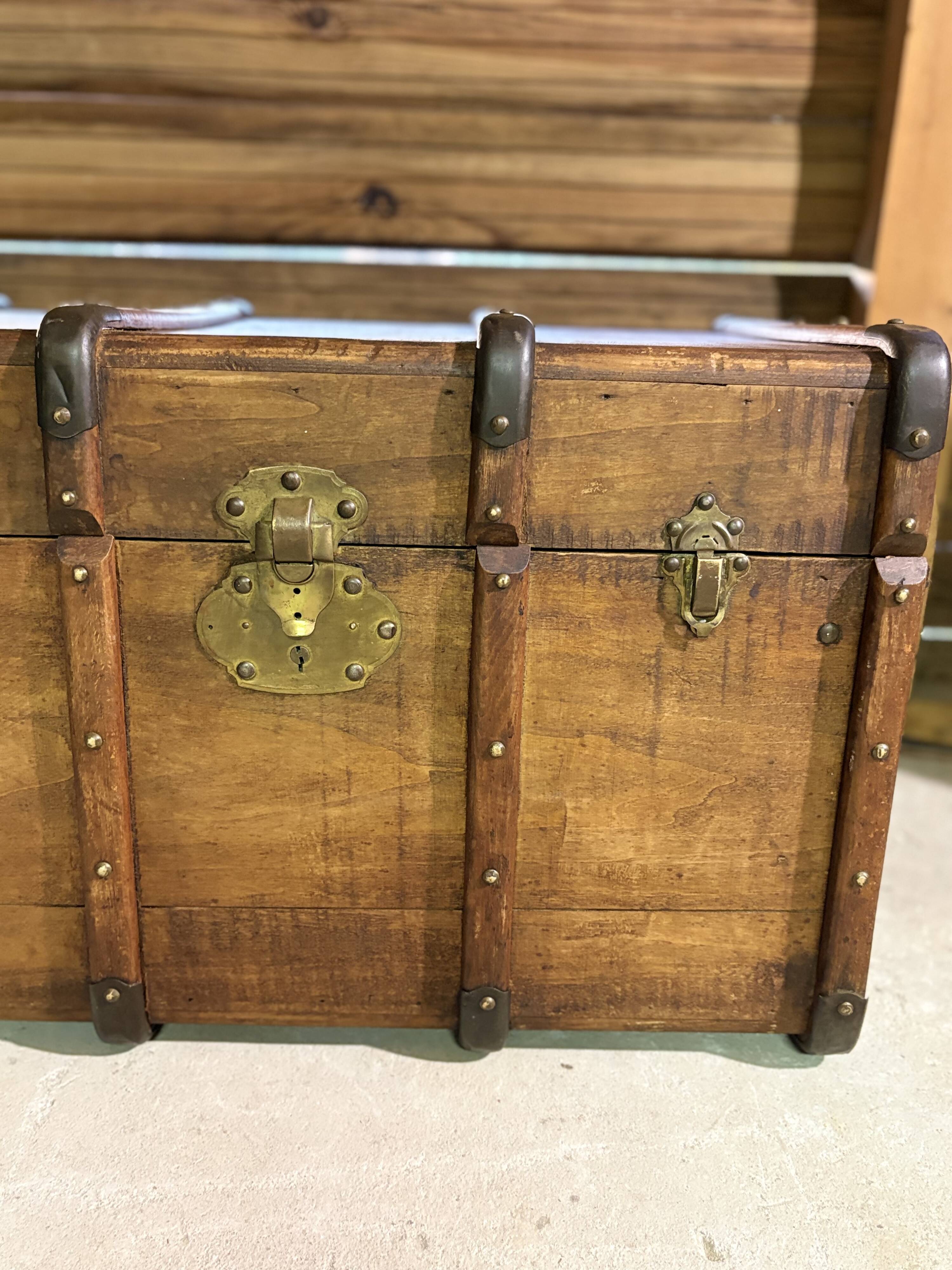Antique travel trunk