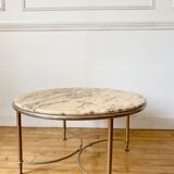 Marble and brass coffee table