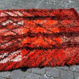 Swedish handmade wool - rya rug. estimated 1960s.
