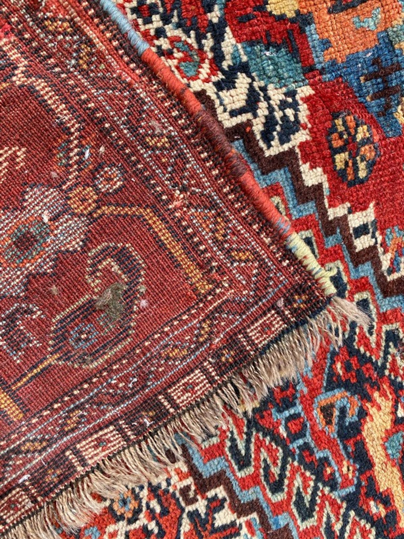 Ancient persian ghashghai carpet 130x182 cm