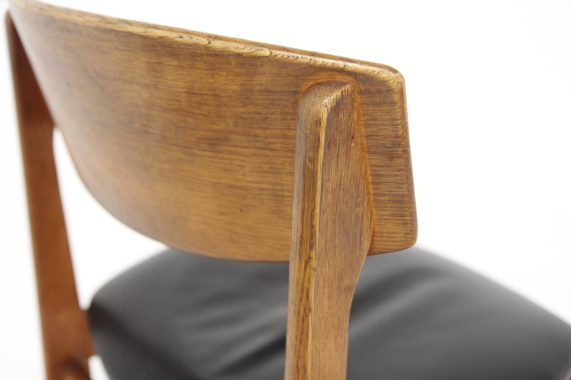 Set of 6 leather chairs, FDB Møbler, Denmark, 1960s