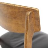 Set of 6 leather chairs, FDB Møbler, Denmark, 1960s