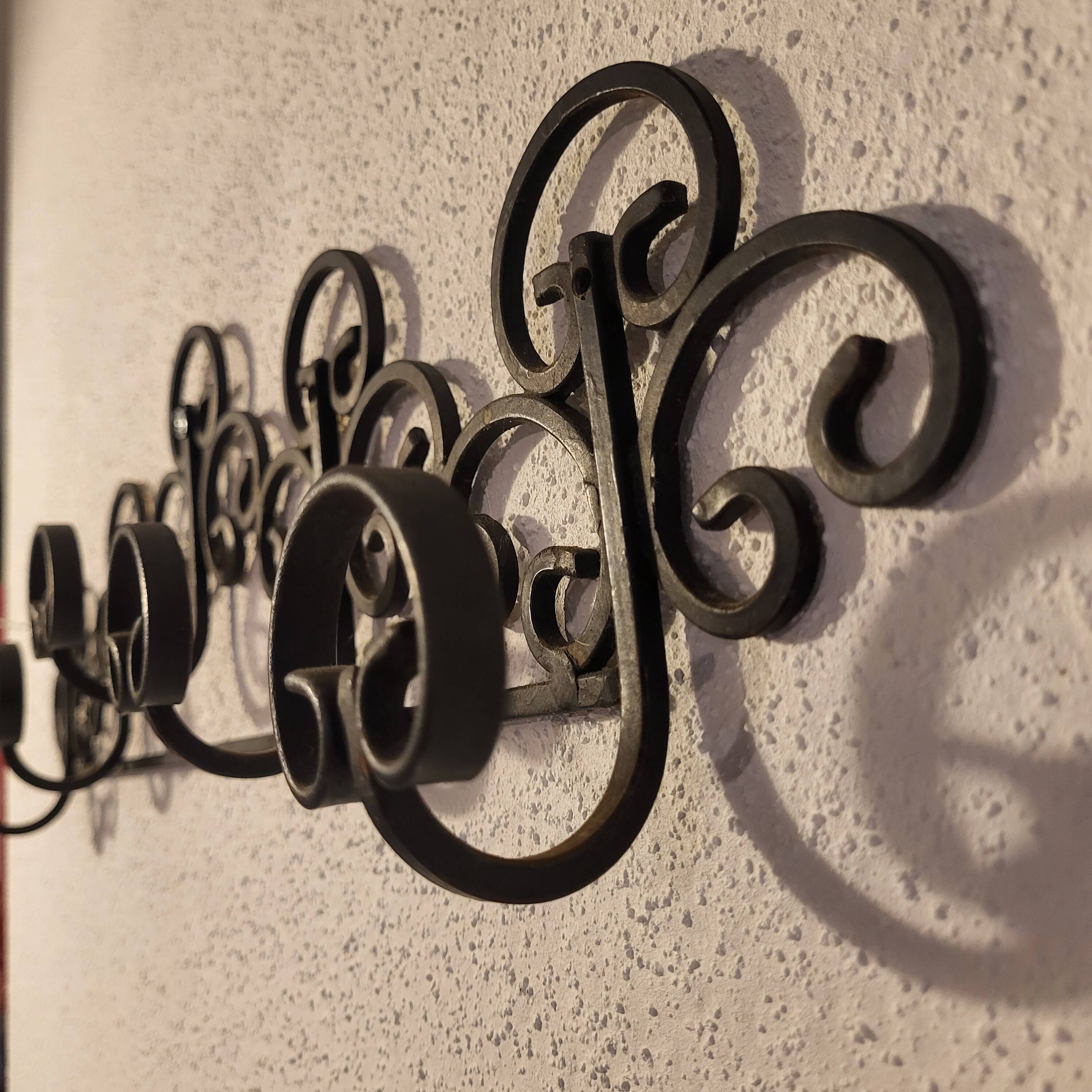 Decorative wrought iron wall hook