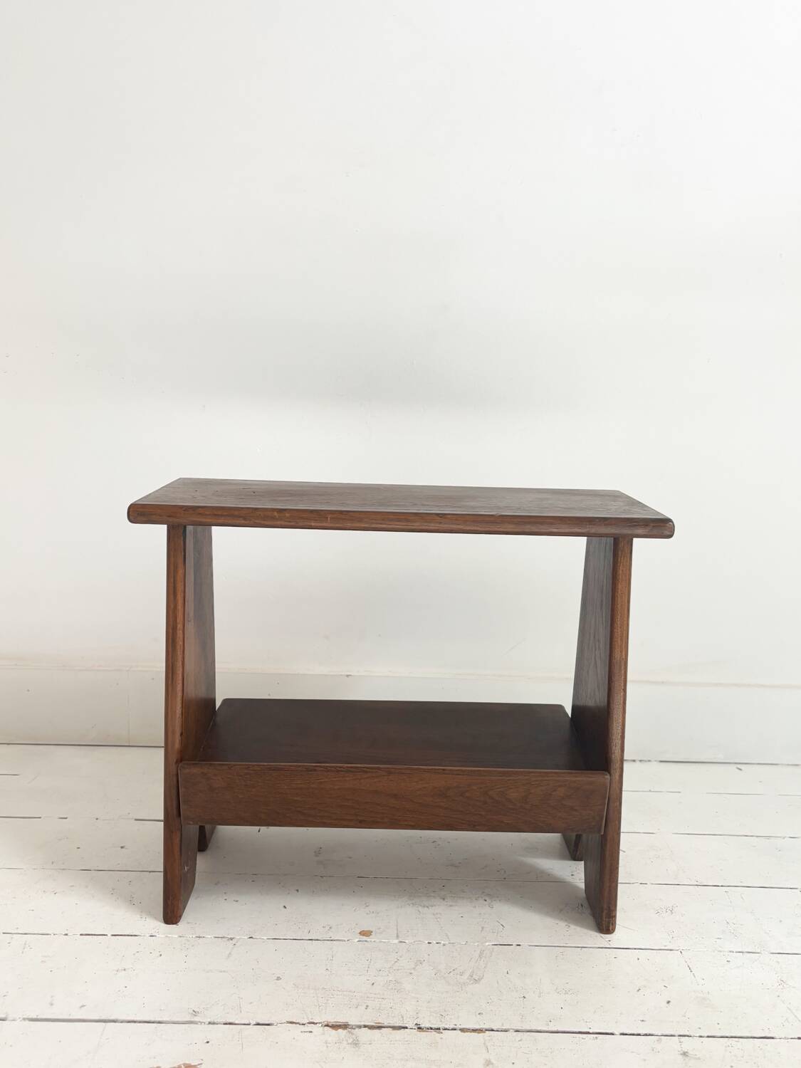 Small brutalist oak table