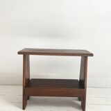 Small brutalist oak table