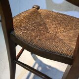 Chaise en bois paillée
