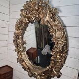 Louis XV rococo style gilded mirror, 130×100cm