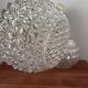 Paire d’appliques murales globes en verre ciselé