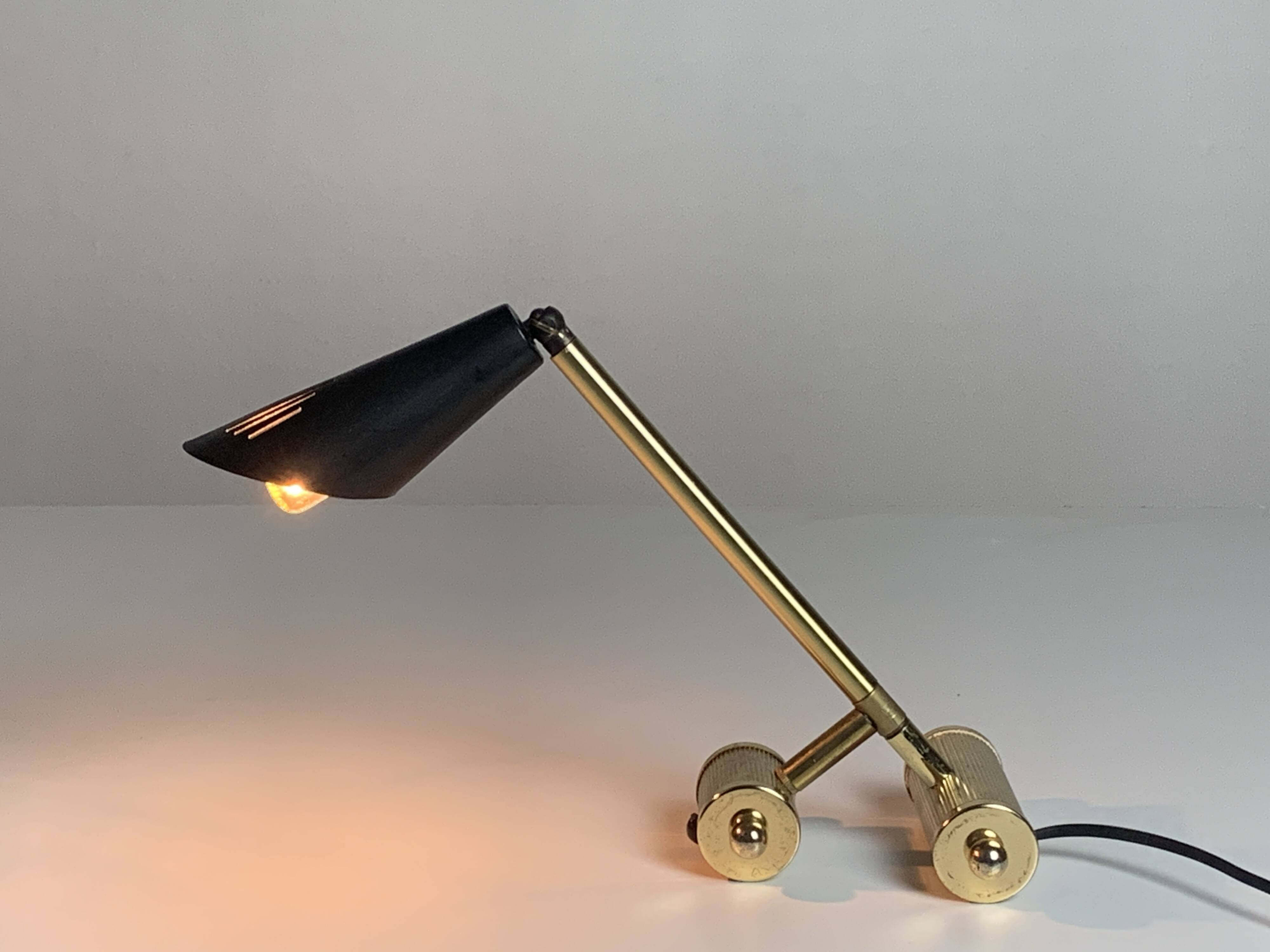 Small midcentury adjustable diabolo counter balance architectural desk lamp, 1960s