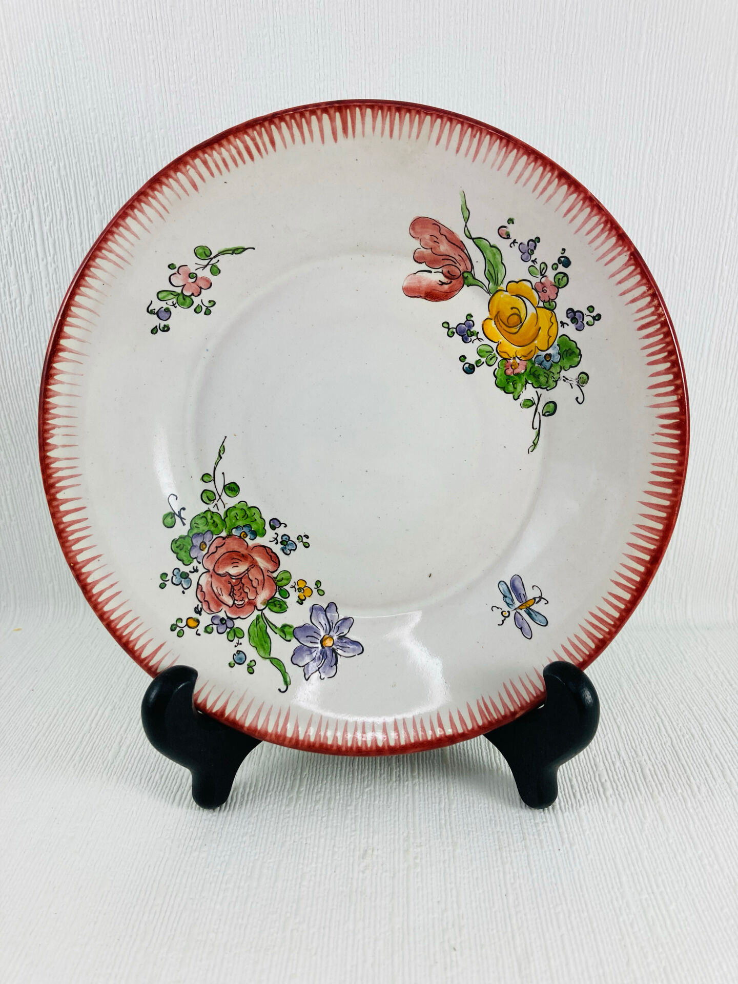 Small plate in earthenware from Angoulême Alfred Renoleau - 1890/1900