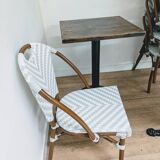 Table bistrot en bois et fer