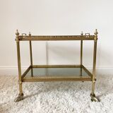 Brass and smoked glass dessert 60s