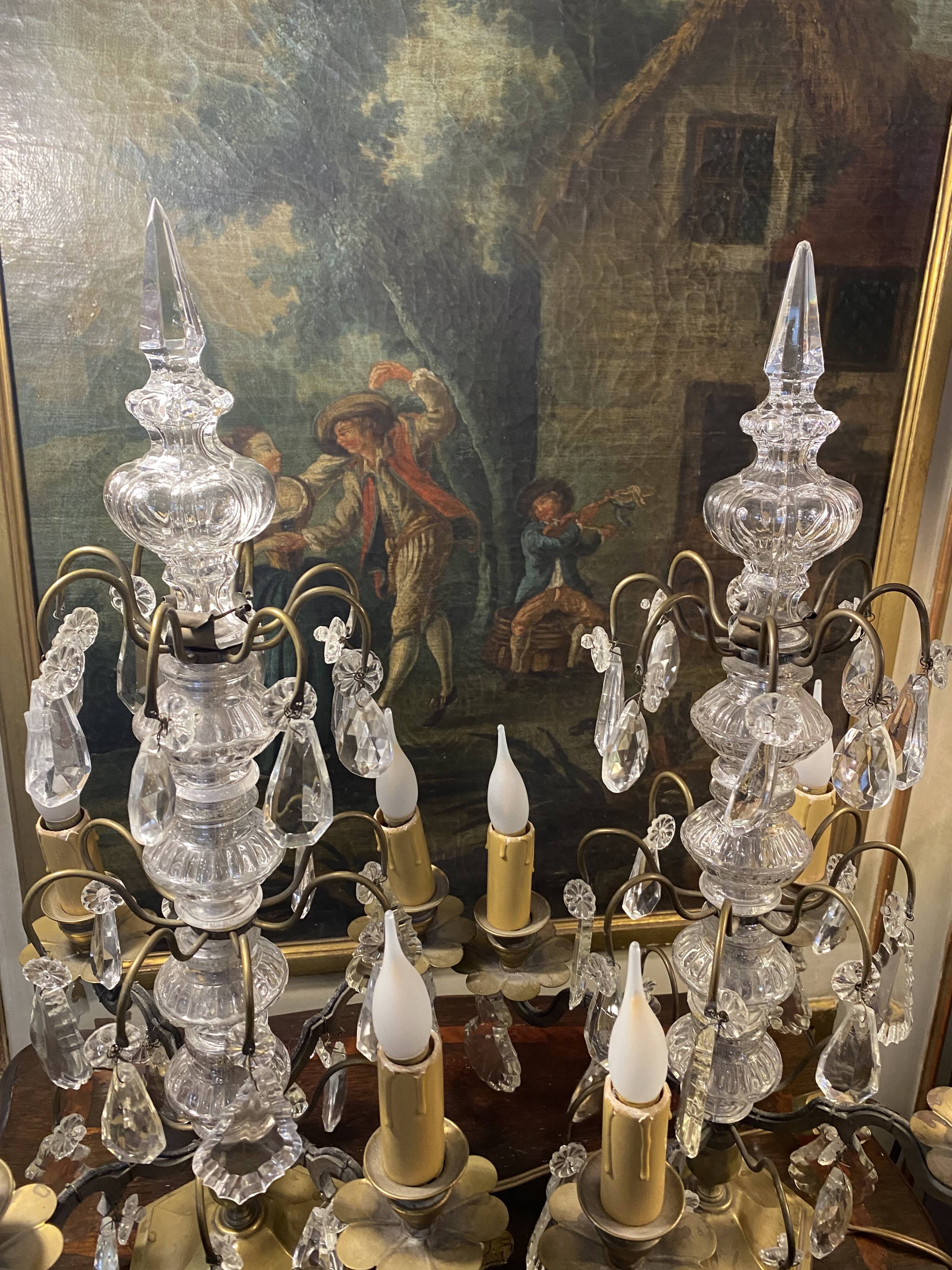 Pair of 4-light candelabras