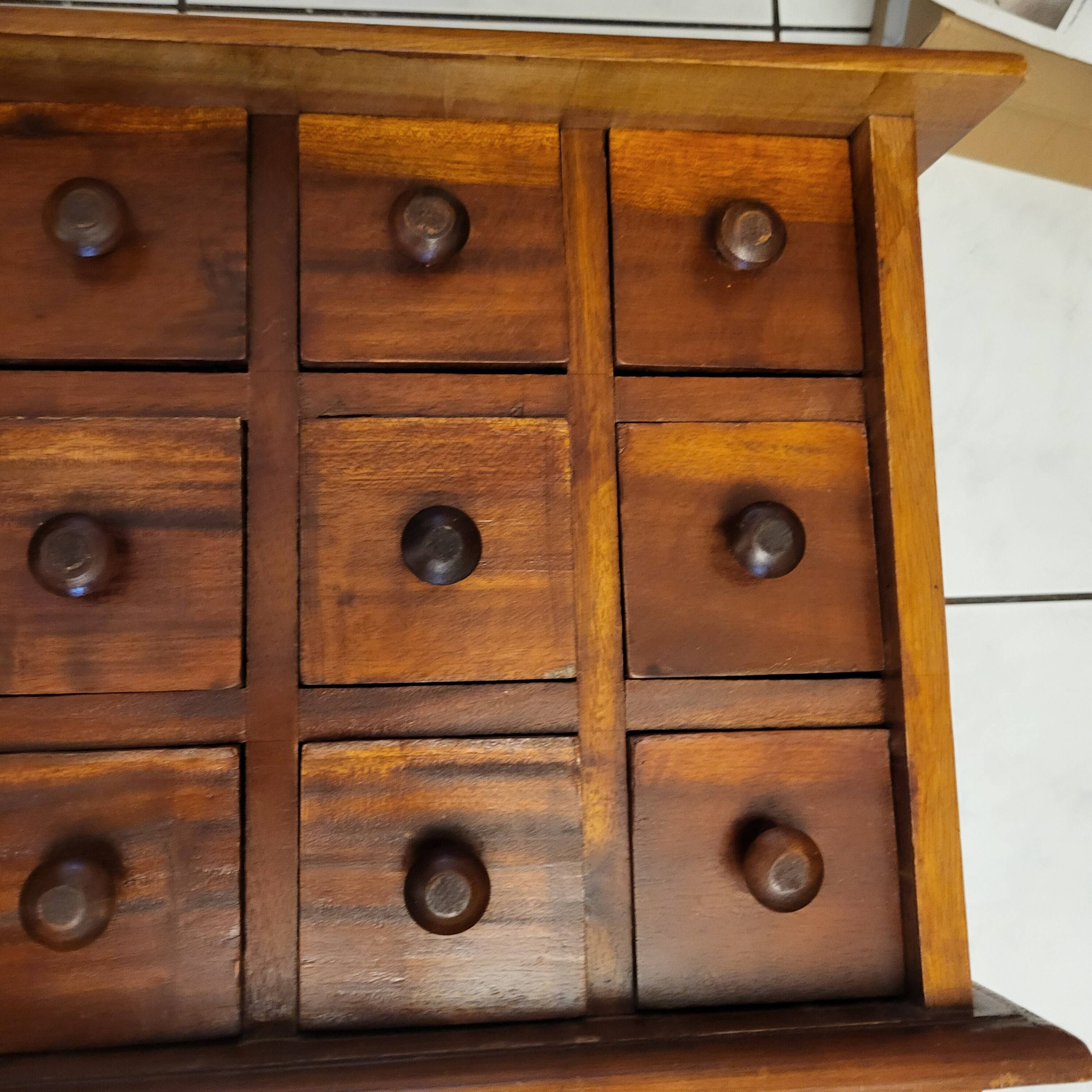 Trade furniture, apothecary in oak, late 19th century.