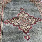 Vintage carpet in silk and cotton Kayseri Turkey 102x21cm