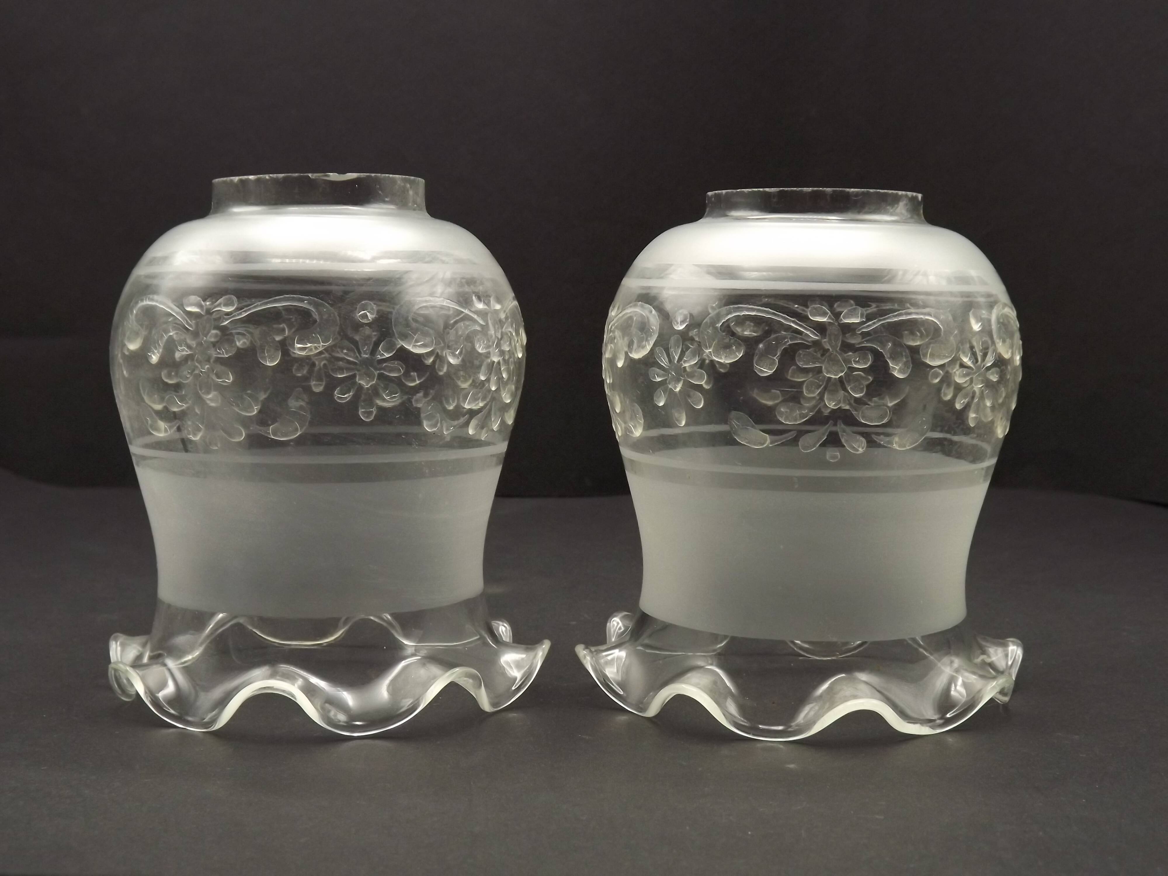 Set of 2 French Vintage Floral Replacement Chandelier/ Wall Light Shades