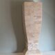 Column, Hollywood Regency style travertine pedestal, 1970s