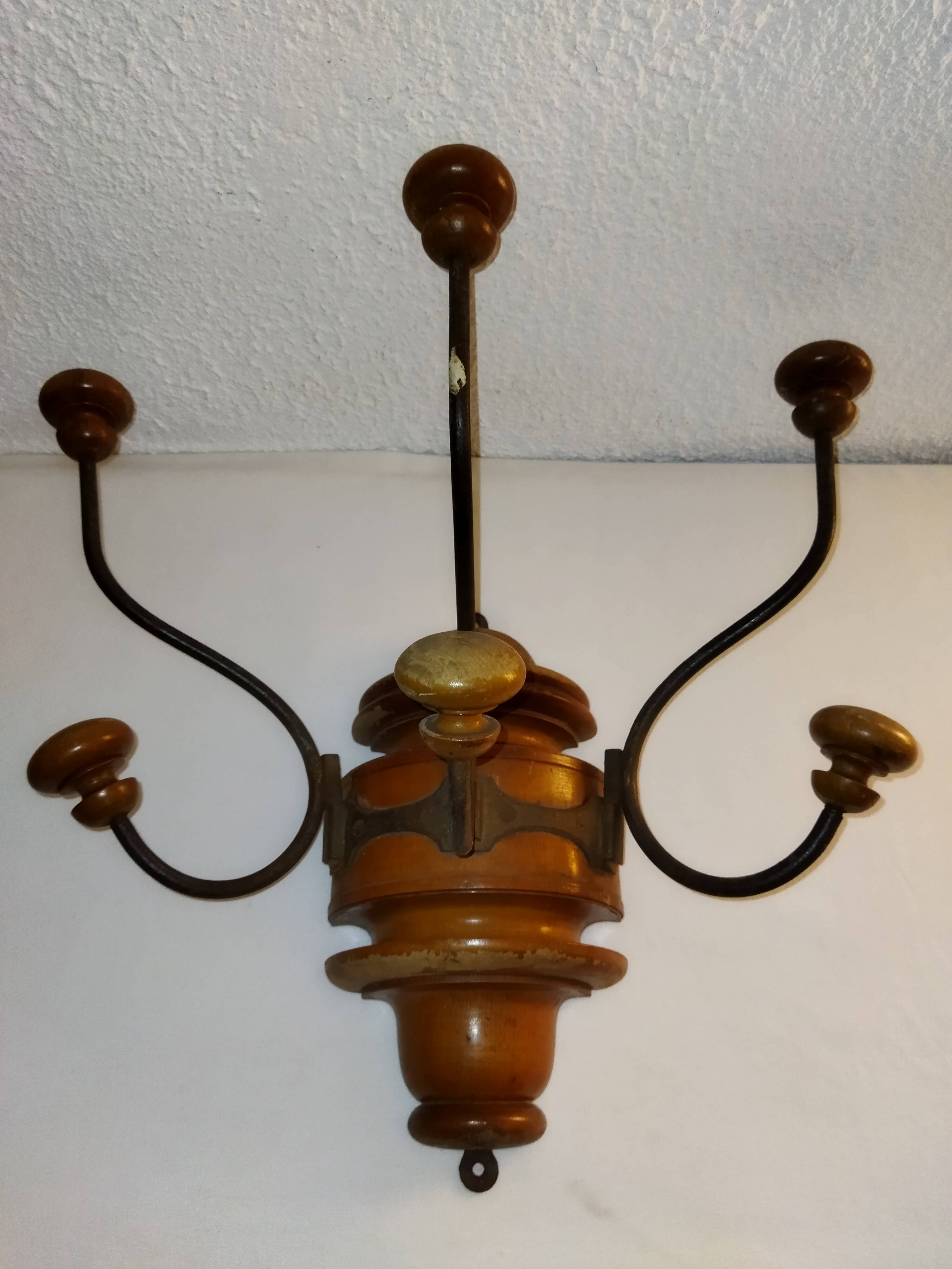 Old bistro wall coat rack