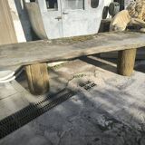 Large brutalist slate table