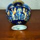 Vase with 2 polychrome handles in Gien earthenware France with Renaissance decoration 1938
