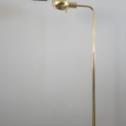 Lampadaire Métalarte en métal doré années 80