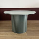 table basse ronde cannelée vert vente Ø 70 cm
