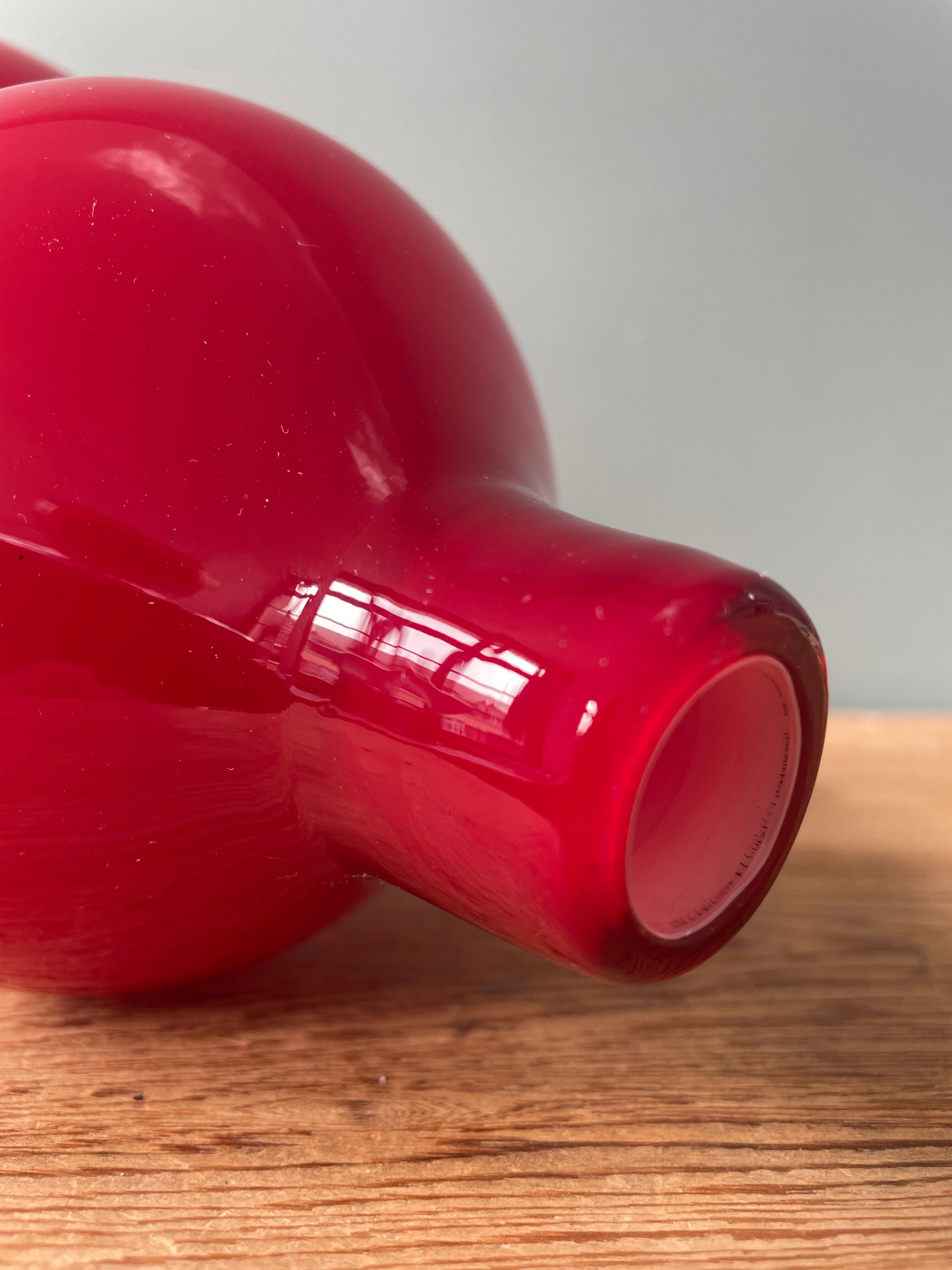 Holmegaard blown glass vase, Denmark 1960