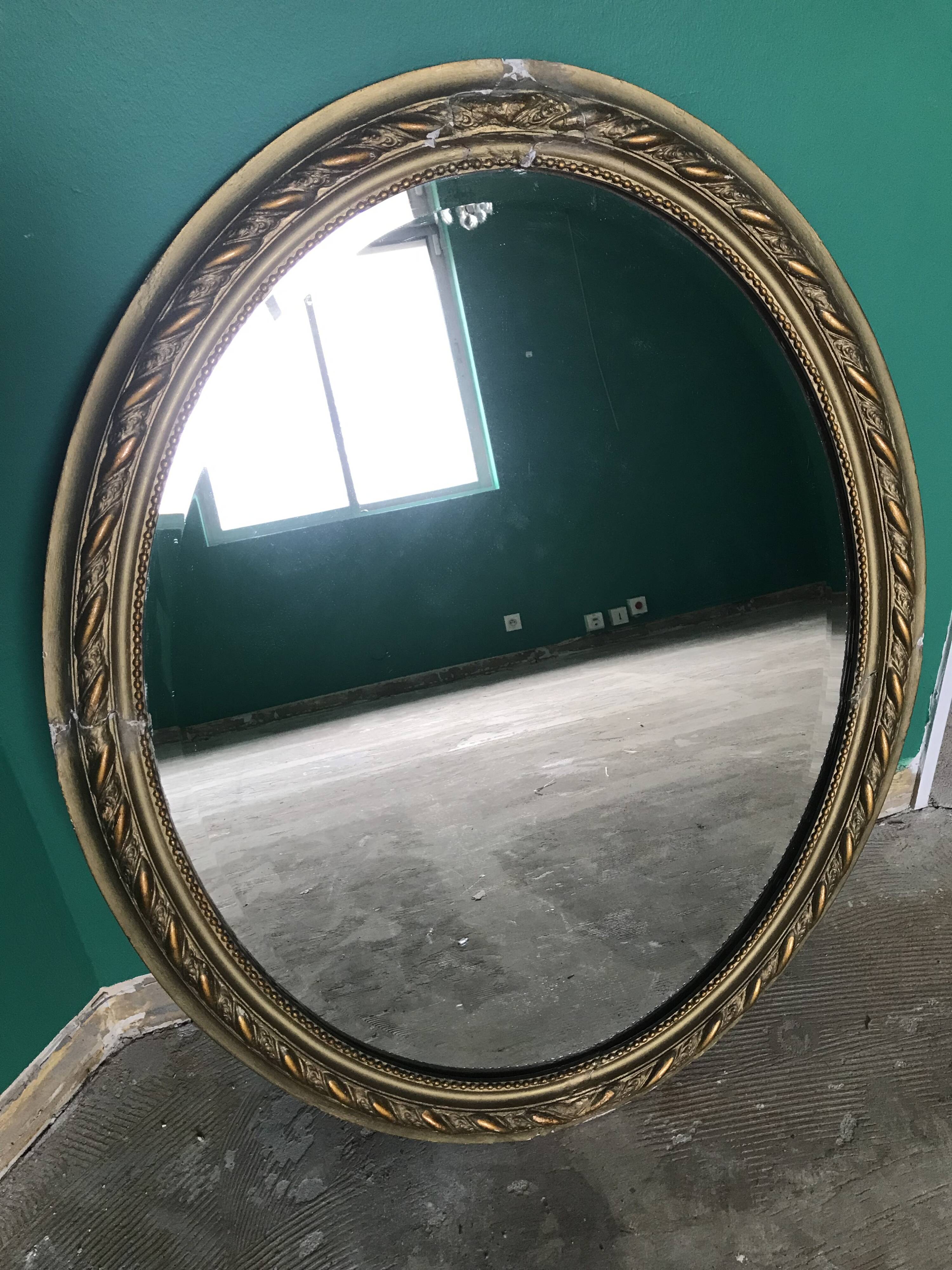 Napoleon III oval mirror
