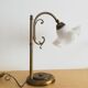 1960s brass and glass table lamp vintage