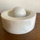 Space Age XXL ashtray in white marble, Italian design 1970.