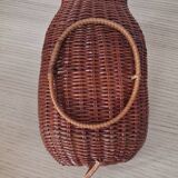 Hippopotamus zoomorphic wicker basket
