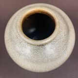 Vintage "ball" pottery vase in stoneware signed