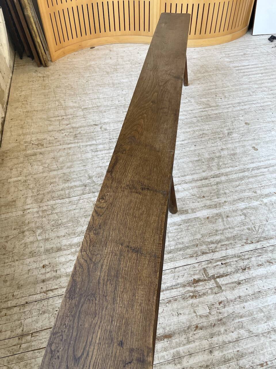 Solid oak farm bench 3m