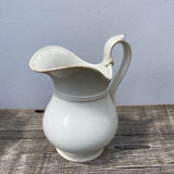 White pitcher earthenware Creil and Montereau nineteenth