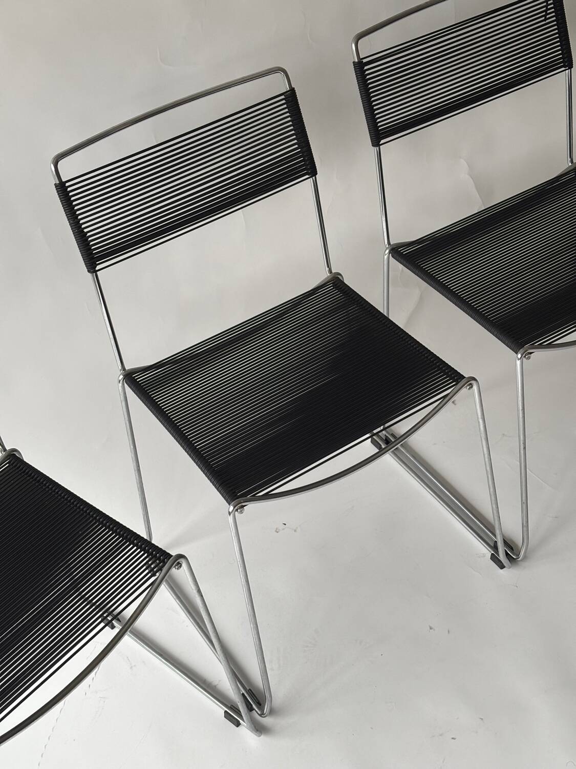 Set of 4 Spaghetti chairs by Giandomenico Belotti for Alias, Italy